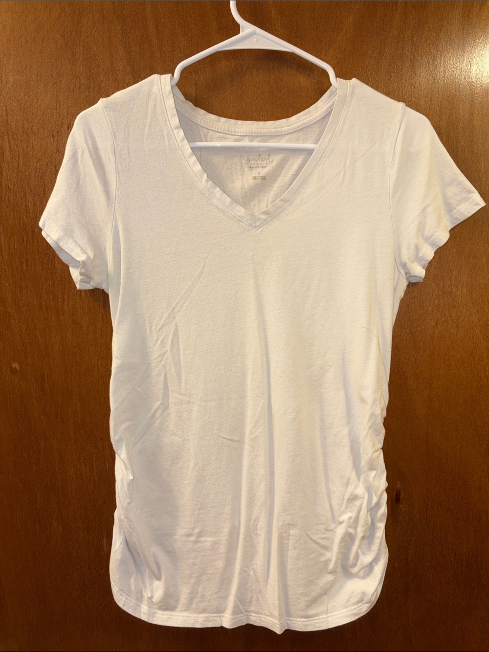 Classic White V-Neck Women's Tee MATERNITY